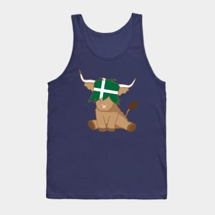 Isle of Barra flag shirt scottish highland cow  - scottish island -  gift for her Tank Top